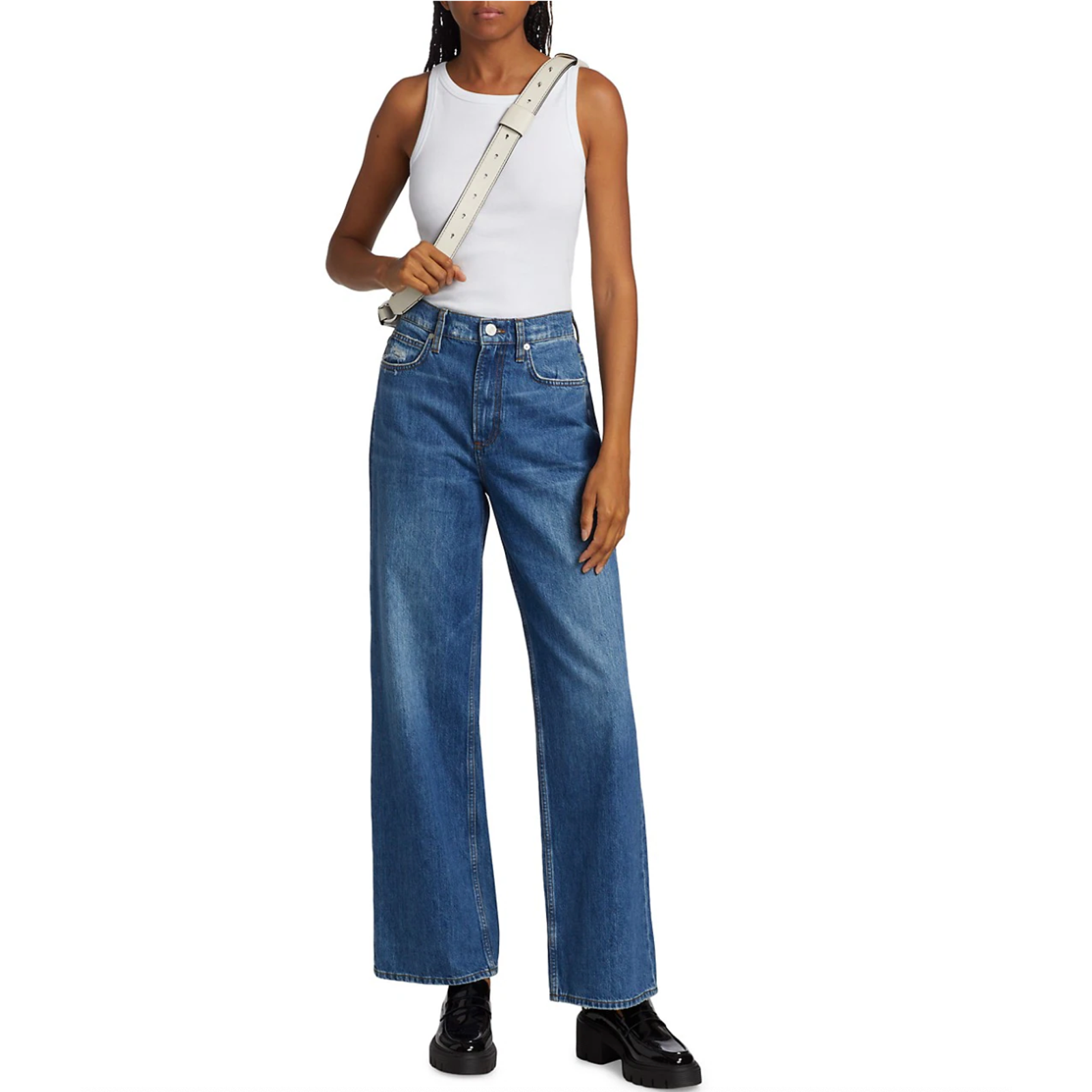Frame Le High N Tight Wide Leg Jean Size 34 Nwt $260